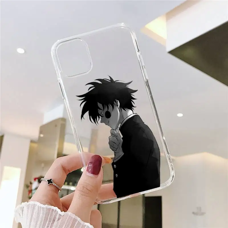 

Anime Mob Psycho 100 Phone Case Transparent for iPhone 6 7 8 11 12 s mini pro X XS XR MAX Plus SE cover funda