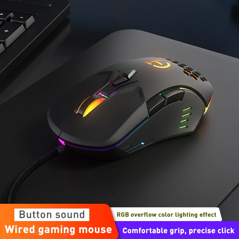 

RGB Wired Gaming Mouse Ergonomic 2400DPI Optical 7D Button USB Wired Mouse Luminous Wired Mice For Office Laptop Computer Mice