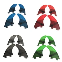 2019 new double tabs mgl in per set 4 colors honeycomb upsurf logo surfboard double tabs quad fin sets