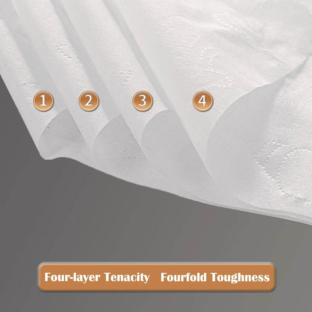 4-слойный мягкий унитаз рулон туалетной бумаги для ежедневного использования