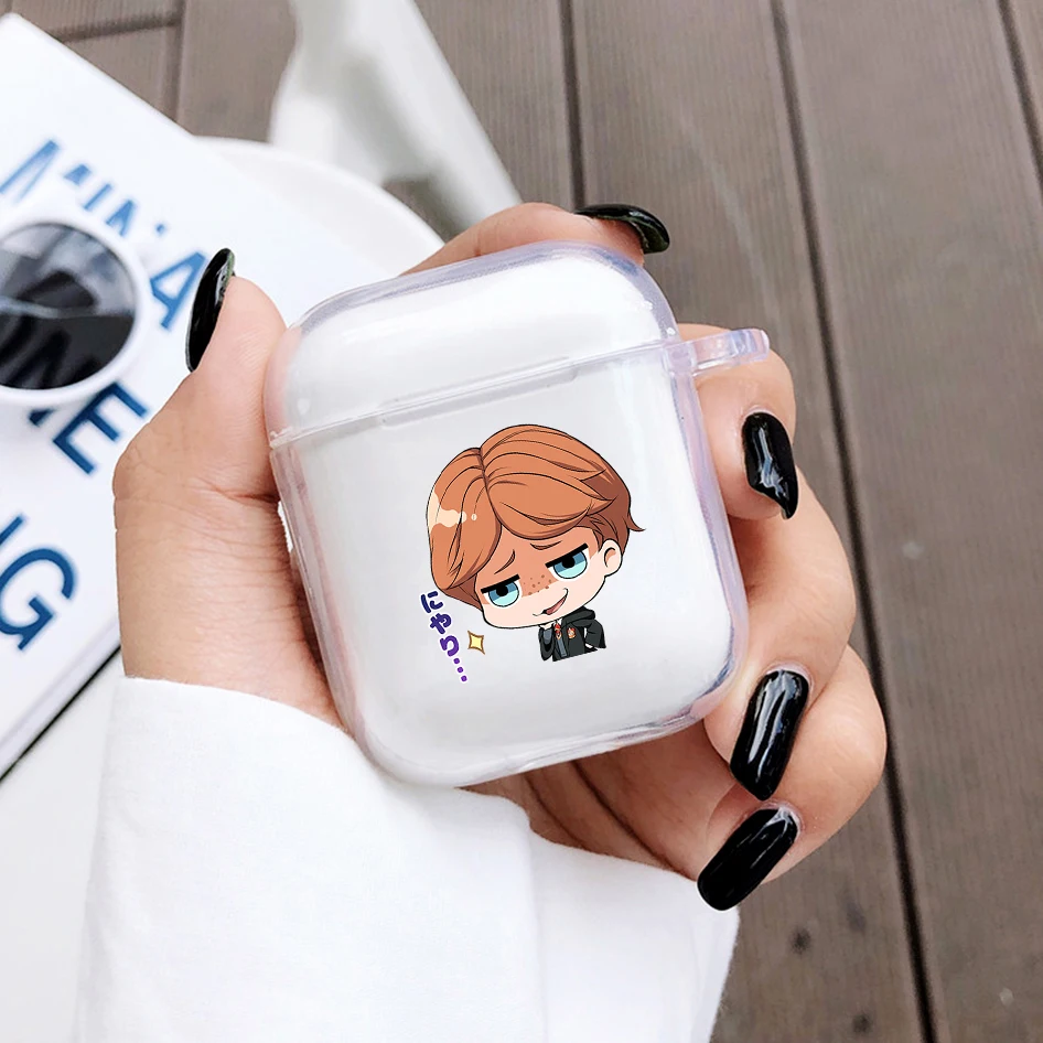 

Cartoon RonWeasley Earphone Case For Apple AirPods 1 2 Gen Clear Soft Protective Headphone Cover Accessories