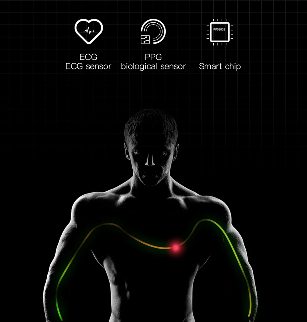 ECG+PPG смарт часы Более точные умные часы с полным сенсорным экраном Многоязычные умные часы Мужчины Женщины Фитнес браслет Фитнес трекер Монитор артериального давления Плавание и звонки через Bluetooth