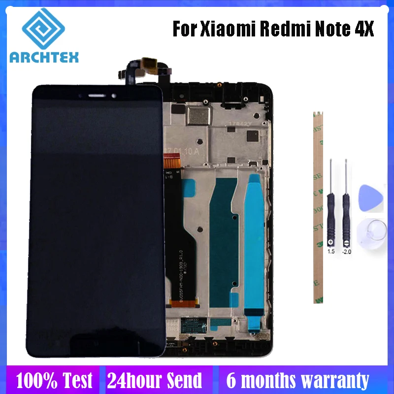 ЖК дисплей 5 дюйма для Xiaomi Redmi Note 4X + сенсорный экран с рамкой дигитайзер в сборе