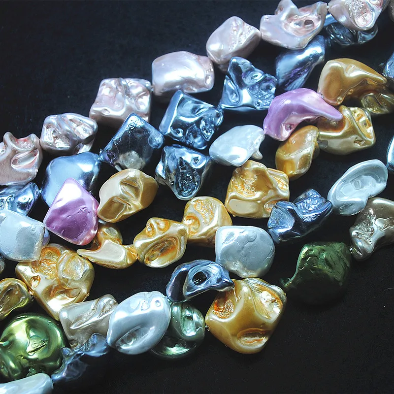 

20pcs nature shell beads shell chips big shape with women bracelets making accessories size 15-20mm top selling items good one