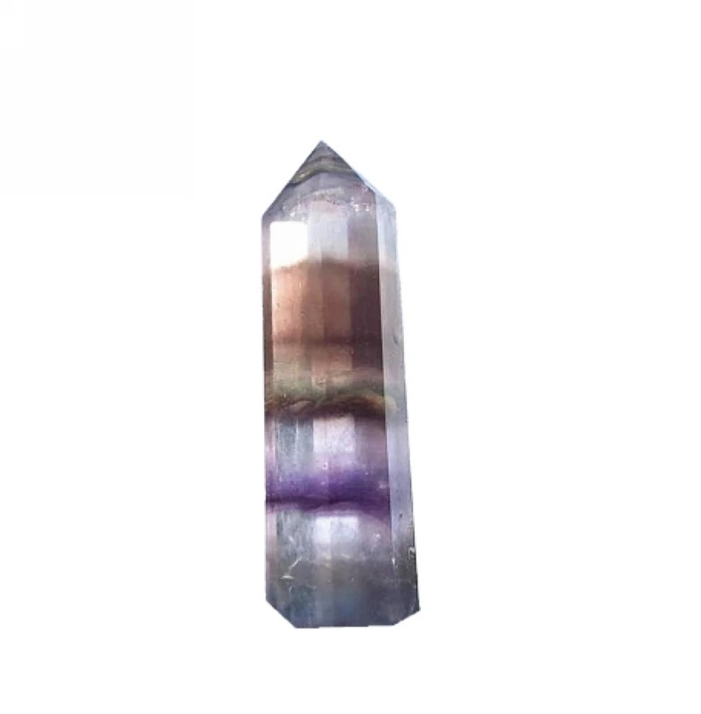 1PC natural fluorite hexagonal crystal point healing stone mineral crystal home decoration stone study decoration