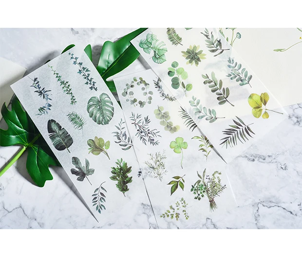 3 шт Kawaii Наклейки DIY наклейки Bullet Journal Plant animals милые наклейки туристические наклейки канцелярские наклейки