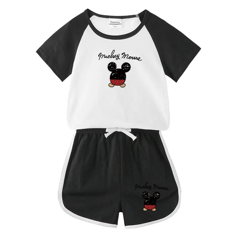 Комплект из 2 предметов с принтом Микки и шортами | Мать ребенок