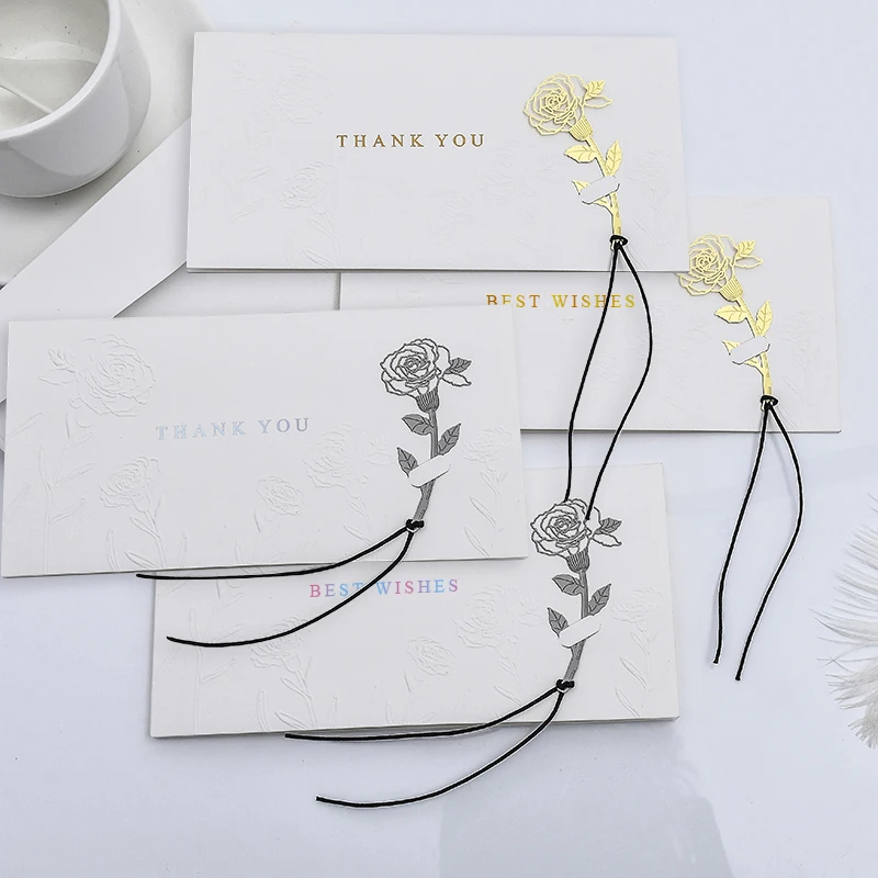 Набор поздравительных открыток с конвертом из крафт бумаги тисненые папки узоры