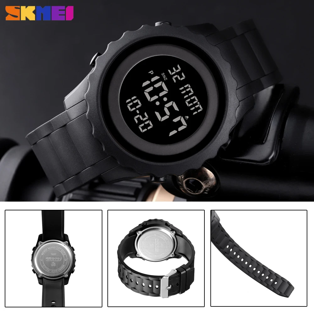 

SKMEI Fahion LED Light Digital Watch Men's Outdoor Chronograph Countdown Sport Wristwatches Waterproof Male Clock Montre Homme