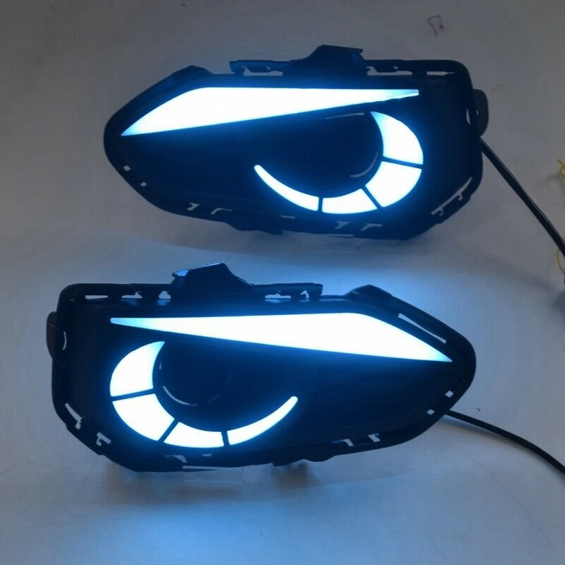 

2 x LED Daytime Running Light For Honda Fit Jazz 2018 2019 Car Accessories WY3G6