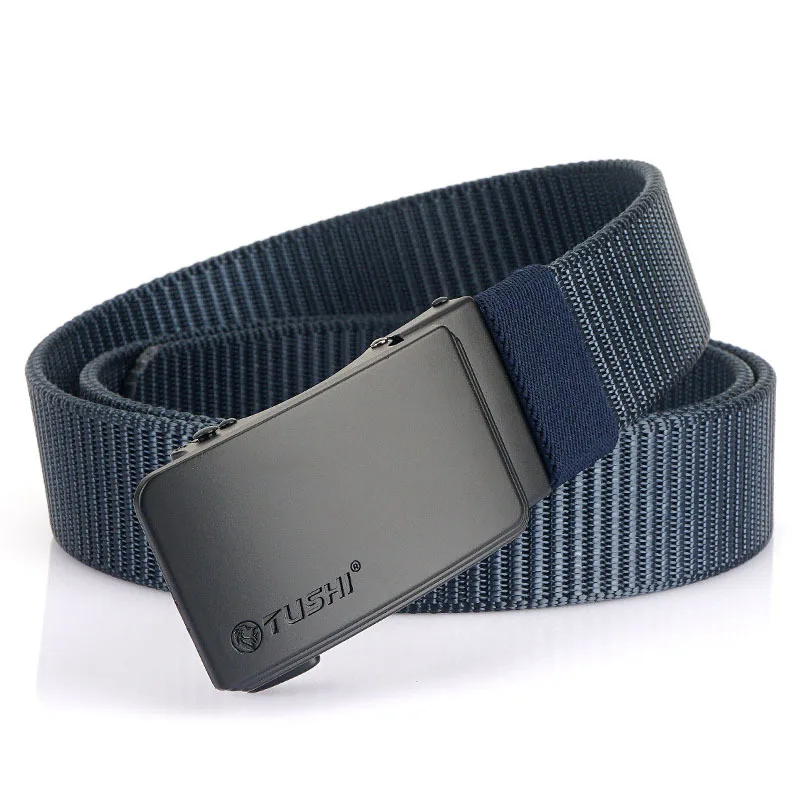 

Ремень с автоматической пряжкой для мужчин, нейлоновый пояс без зубцов и без косточек, инструмент с брезентовой пряжкой для брюк, Роскошный ...