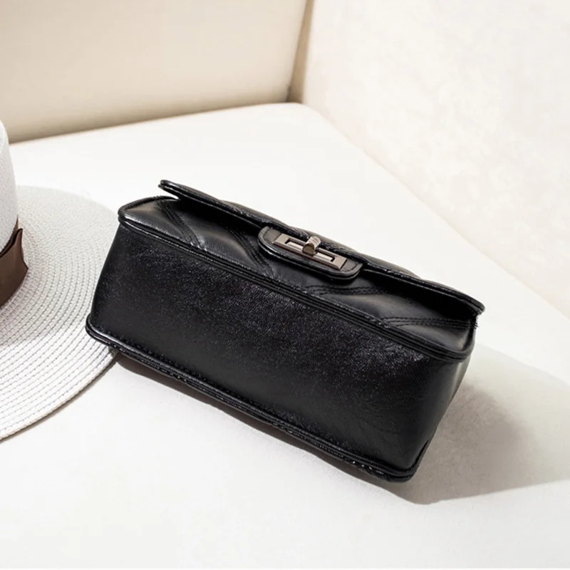 Мини Стеганая Кожаная сумка с двойным клапаном 2019 новые роскошные дизайнерские