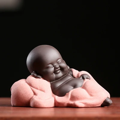 N tea Favor счастливый Майтрейя Будда чай домашнее животное Чайный домик украшения керамический домашний декор суккулентные растения Украшение 4 стиля для выбора - Цвет: P2