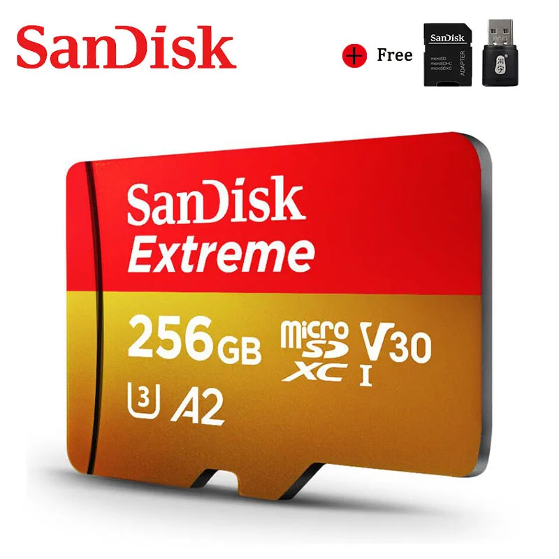 Карта Micro SD SanDisk A2 оригинальная micro карта 400 ГБ 256 128 64 32 Menory Extreme Ultra sd 4K V30 TF флэш