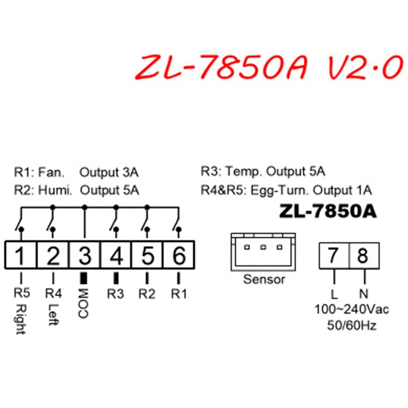 

LILYTECH ZL-7850A Ver 2.0 Incubator Cheese or Sausage Deposit Wet Sauna Control Humidity Temperature Controller