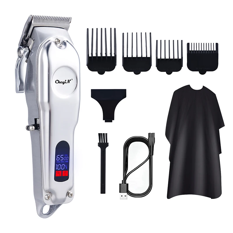 

Ckeyin Professional Hair Clippers for Men Cordless Hair Cutting Kit Led Display Electric Hair Trimmer Shaver Usb Rechargeable
