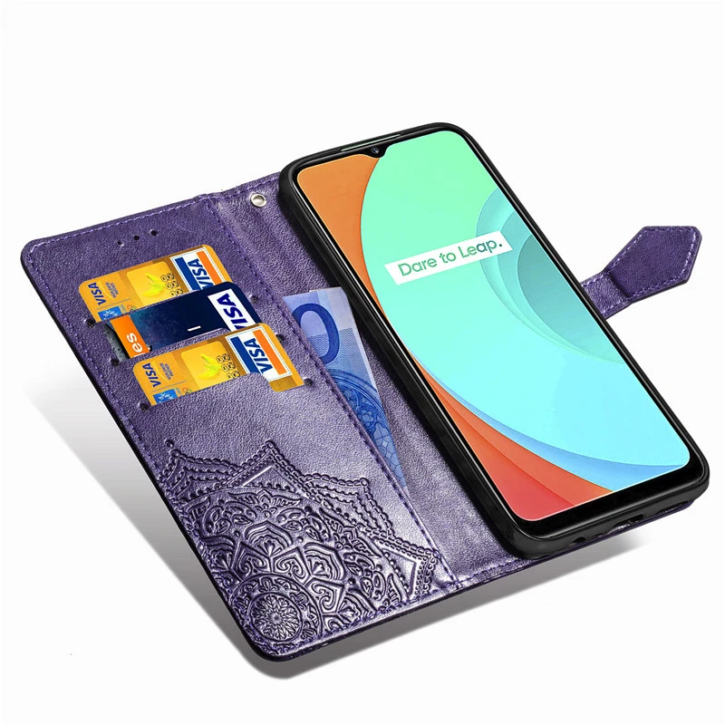 wallet case for oppo realme c11 case floral filp pu leather cover for oppo realme c11 case for oppo realme c11 cover book 6 5 free global shipping