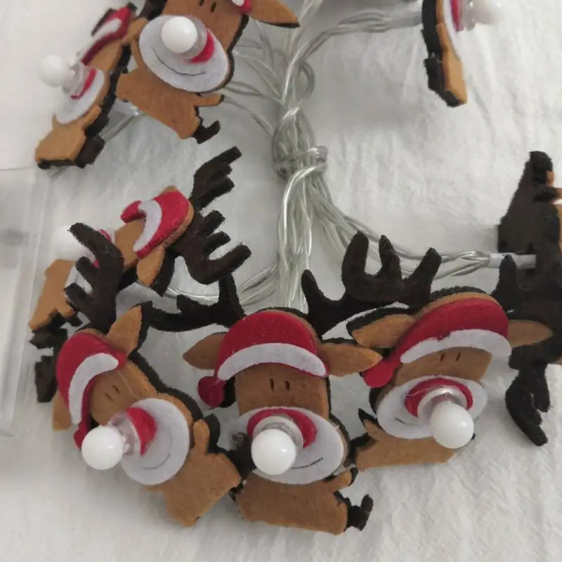 С принтом рождественского оленя и надписью длинный нос Санта Клаус светодиодный