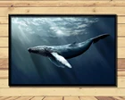 Горбатый кит свирепый гигантский морской животный (1) плакаты на стену принты шелковая Живопись для домашнего декора стен спальни