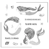 mermaid clear silicone stamps scrapbooking crafts decorate photo album embossing cards making clear stamps new