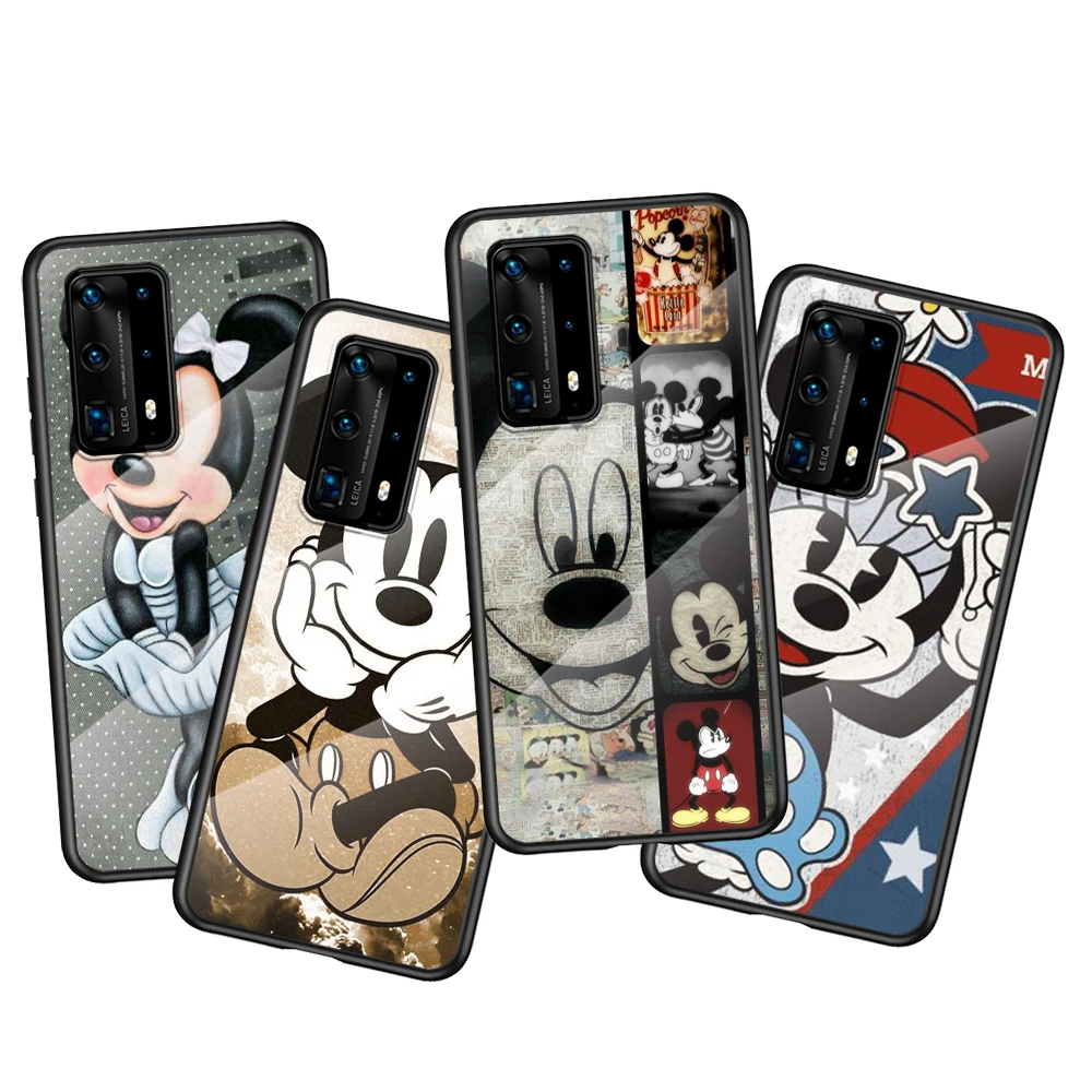 

Tempered Glass Cover Mickey Mouse Cool For Huawei P40 P30 Pro Plus P20 P10 Lite 2019 Nova 5i Shockproof Phone Case