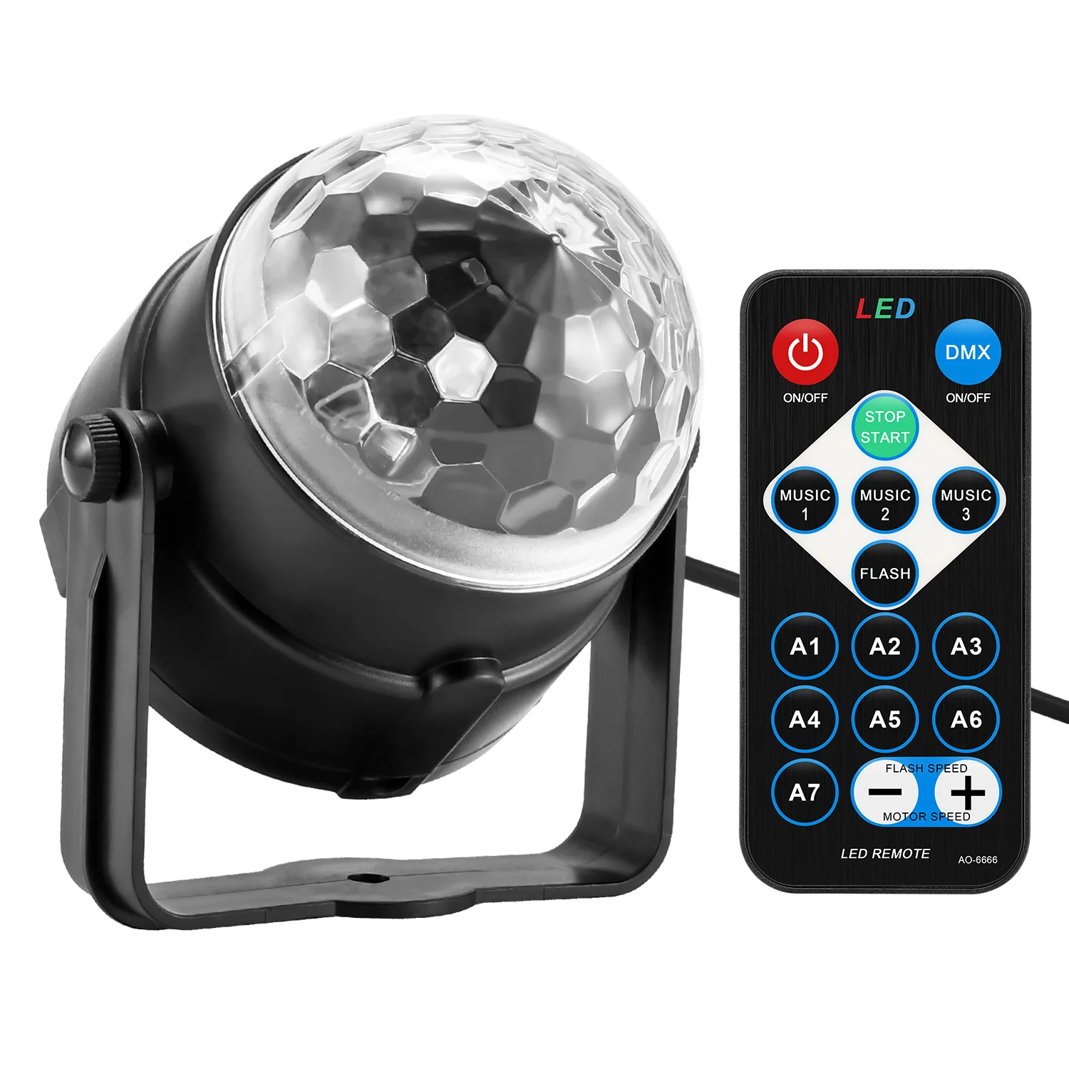 RGB LED вечерние хрустальный магический шар светильник сценический ing 9 Вт мини