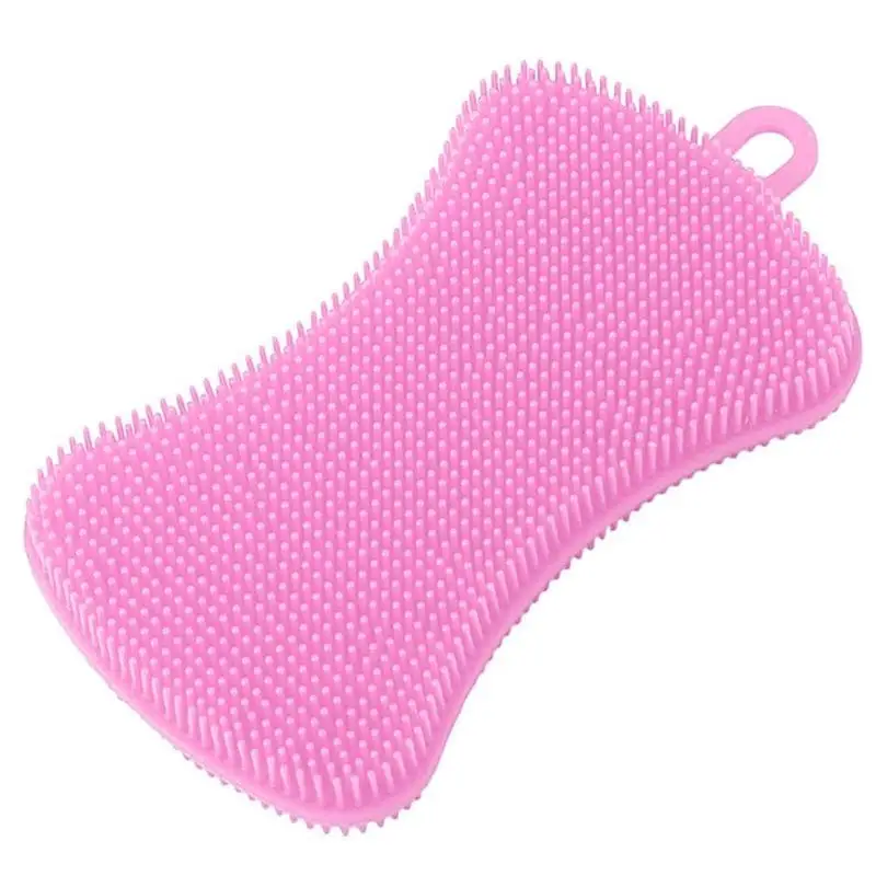 1pc Rose Red Креативный дизайн, силиконовая щетка для мытья посуды, гель для мытья посуды, щетки, кастрюля, губка, скруббер, кухонный инструмент для чистки, щетки для чистки - Цвет: 1pc Rose Red
