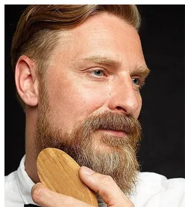 Для мужчин кабан щетины бороды расчески для усов щетка для волос деревянная ручка кабан усы для укладки волос Detangling выпрямления для расчески для бороды