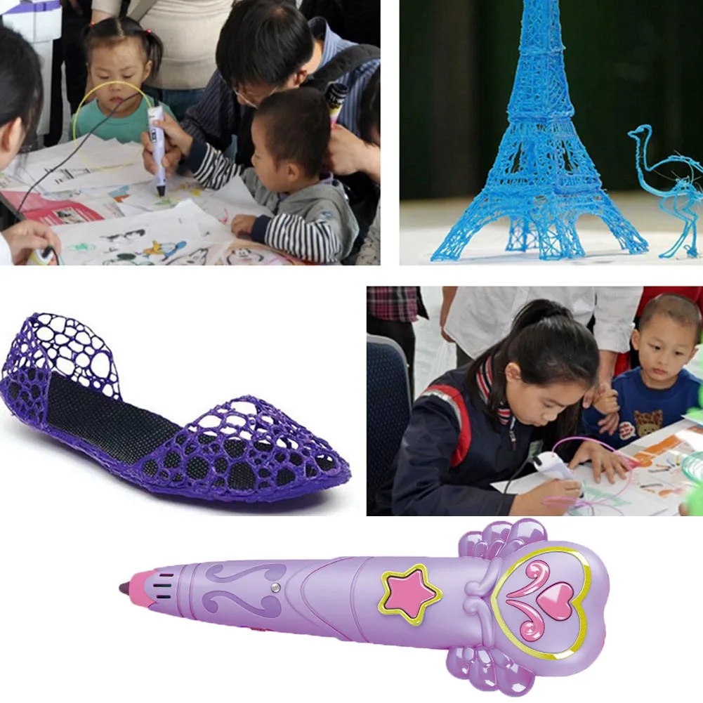 

Children 3D DIY Printer Pen Low Temperature Drawing Printing Pens Set Handle Convenient Safe Creative Toy for Kids Gift