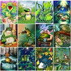 Полноразмерная квадратнаякруглая 5D алмазная живопись сделай сам, животное, рисунок лягушки, набор для алмазной вышивки стразы, мозаика, домашний декор, подарок ручной работы