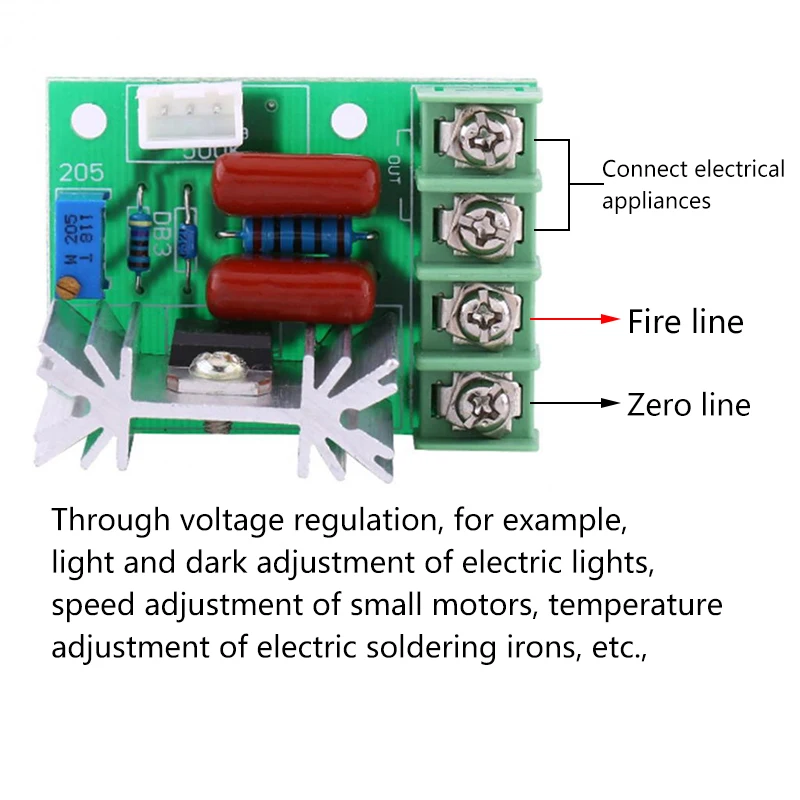 AC 220V Spannung Regler LED Dimmen Dimmer 2000W Motor Speed Controller Gouverneur Modul W/potentiometer | Обустройство дома