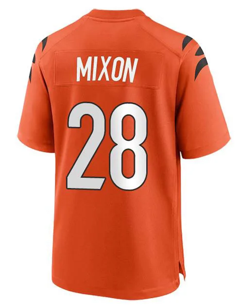 

embroidery American Jersey Joe Mixon Men Women Kid Youth Orange Cincinnati Football Jersey