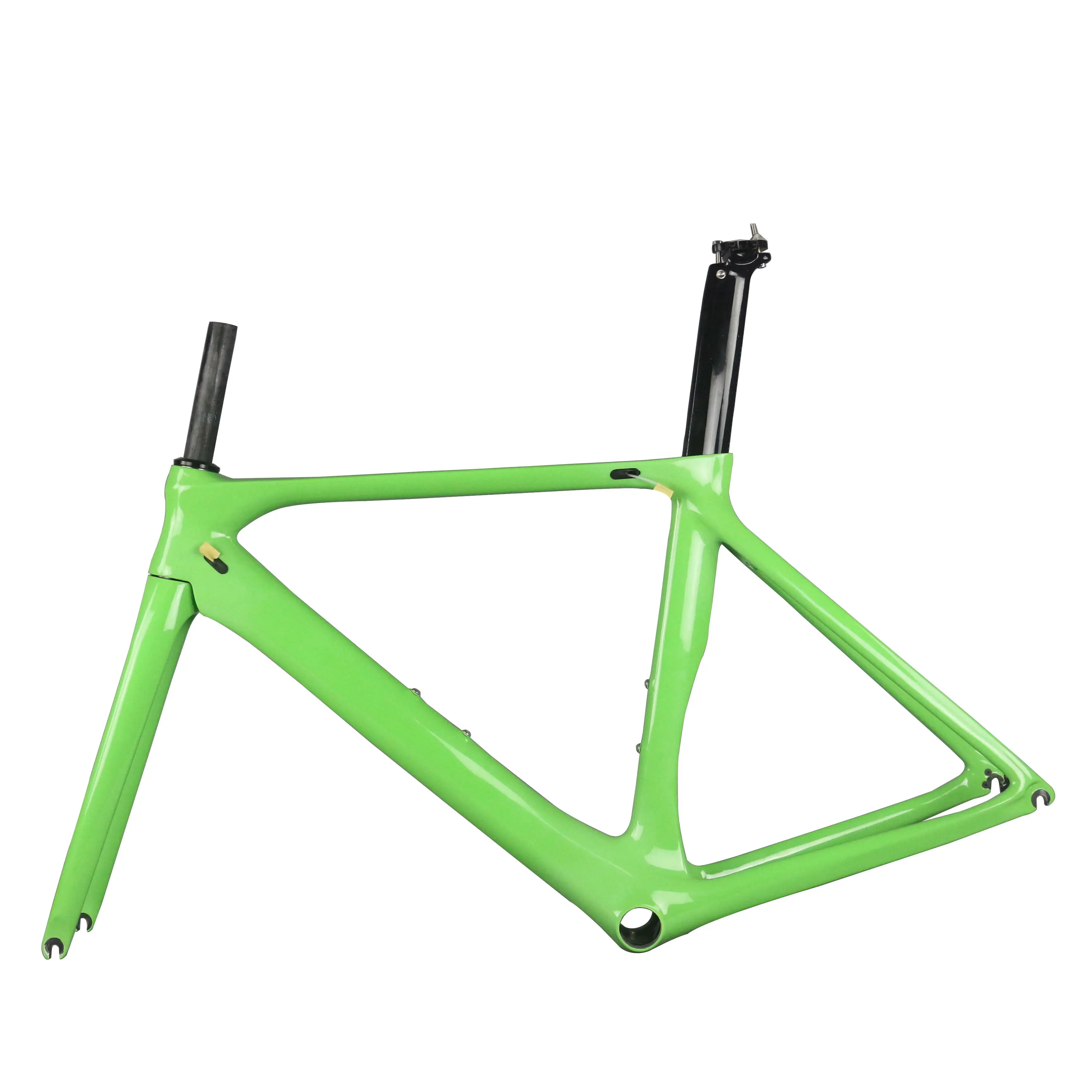 2020 Newest custom paint green glossy BB86 toray T700 carbon fiber Max tire 25c Aero road racing bike frame FM268 | Спорт и