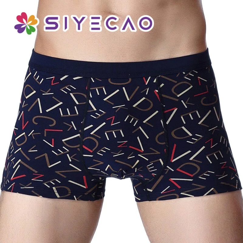 Для мужчин трусы боксеры Нижнее белье из хлопка секси мужская обувь комфортные