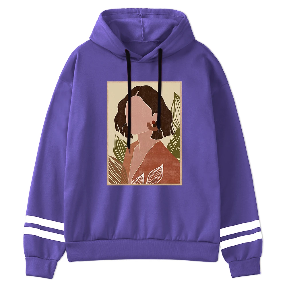 

Толстовка женская с капюшоном и принтом, флисовый свитшот в стиле Харадзюку, худи в ретро стиле, модный теплый свитшот для девушек на осень