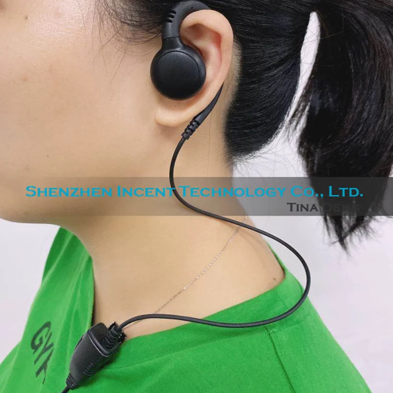 VOIONAIR 20pcs/lot Restaurant C Shape Ear Hook Earpiece Earphone Headset Inline PTT for Vertex EVX-S24