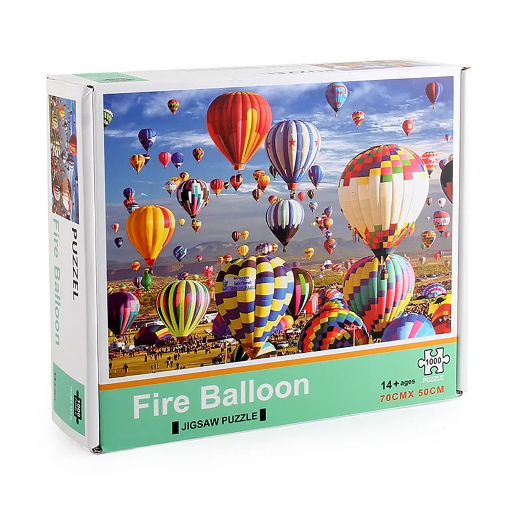 

1000 Pieces Puzzles Hot Air Balloon Jigsaw Adult Jigsaw Puzzle Educational Decompression Puzzle children Intellectual toys
