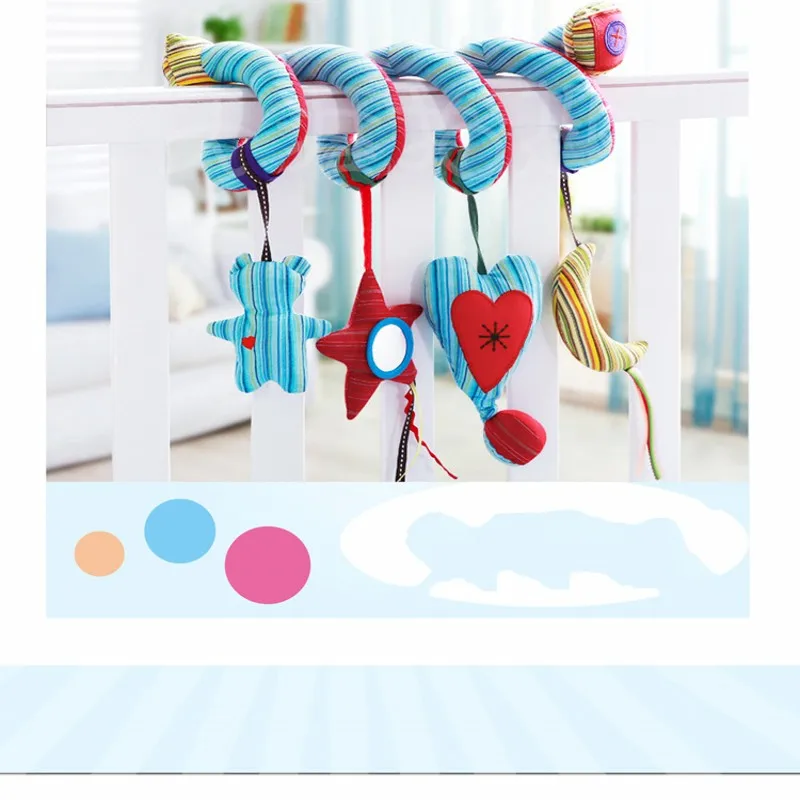 

Hot Cute Infant Baby Toys Activity Spiral Bed & Stroller Toy Around The Bed Stroller Hanging Bell Crib Rattle Toys For Baby