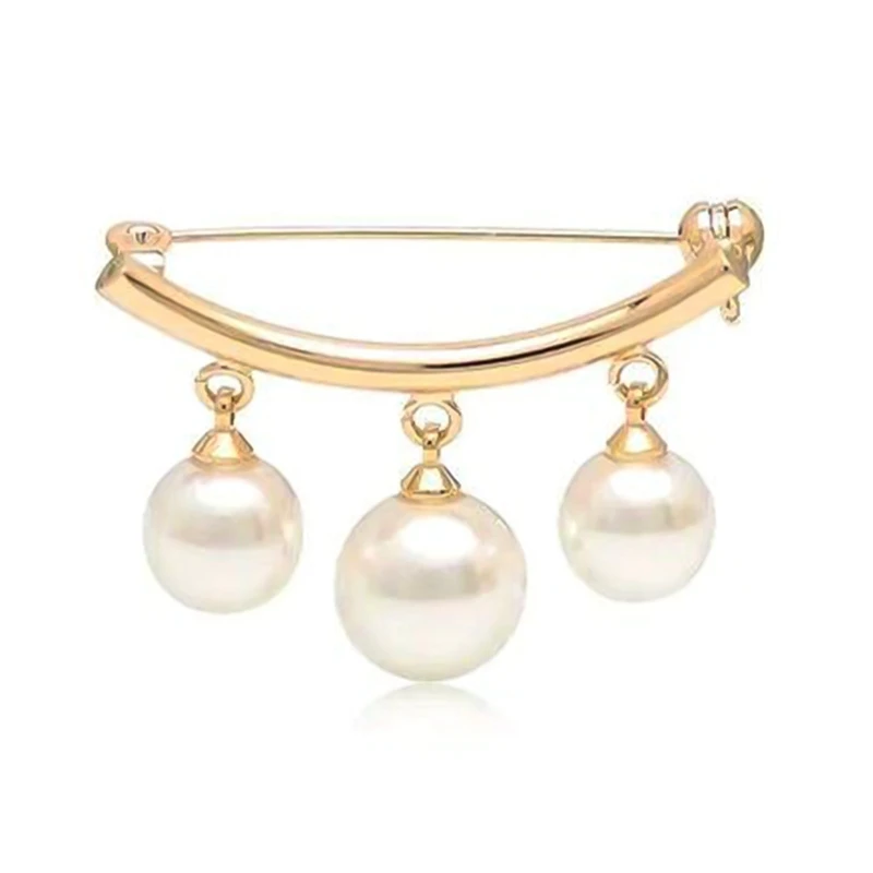 Женская Брошь-бант с большой жемчужиной подвеской-кисточкой | Украшения и