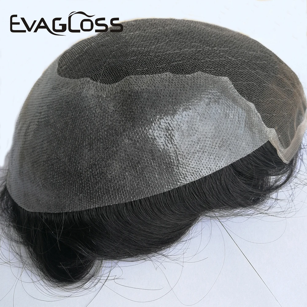 Реми человеческие волосы заменяемые Мужские t-System Unit Toupee мужской дышащий протез