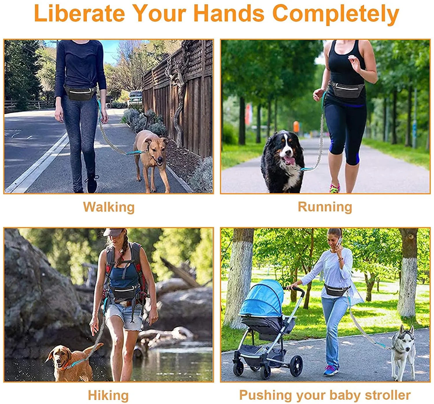 Поводок светоотражающий для улицы Тяговая веревка собак эластичный пояс бега