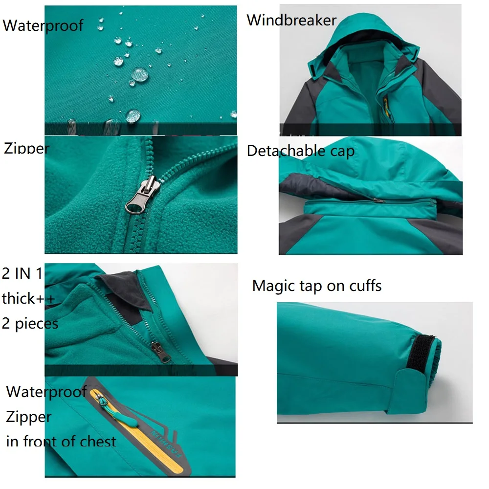 Детская зимняя водонепроницаемая куртка детская ветровка флисовая для