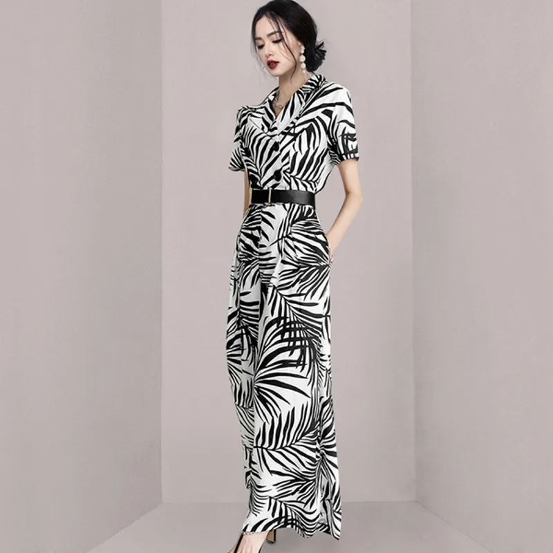 

Женский атласный комбинезон без рукавов, комбинезон с круглым вырезом и высокой талией и широкими штанинами, Летний комбинезон с поясом, 2021