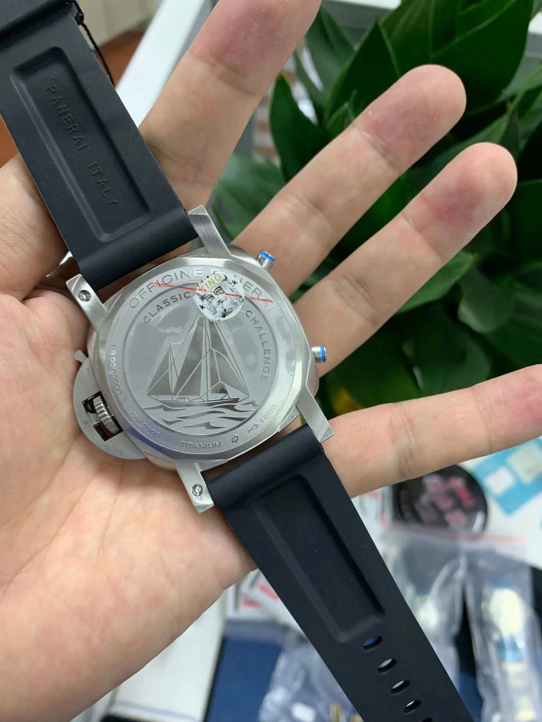 

New Men Automatic Mechanical Sapphire Flyback Stainless Steel Black Rubber Classic Watch Luminous Ceramic Blue Hand 44mm AAA+