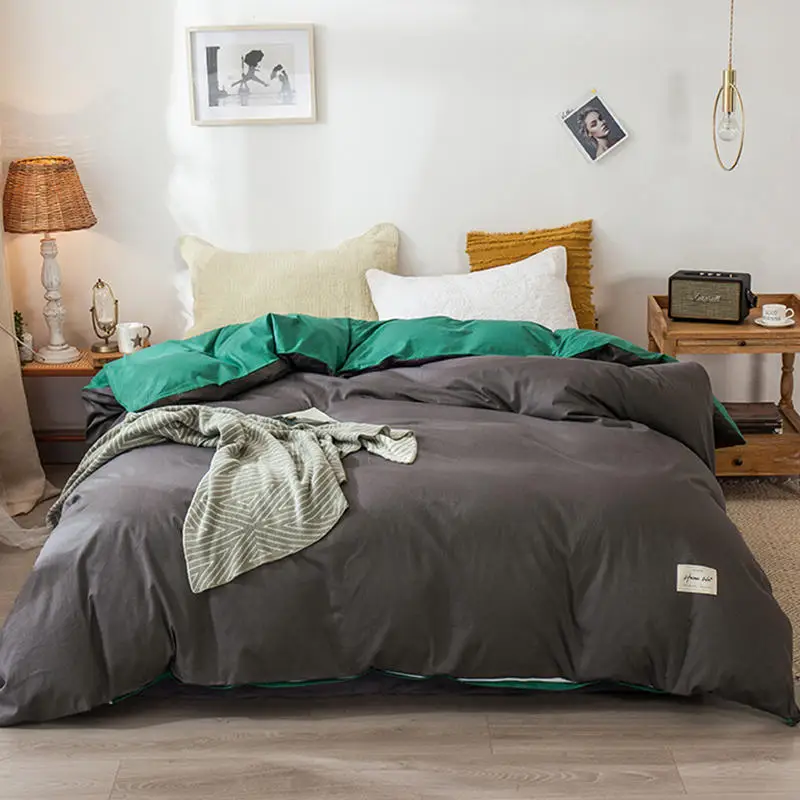 

1 pc Duvet Cover200*220 Solid Color Queen Size funda de edredon Queen Size Double Bedding Comforter Covers