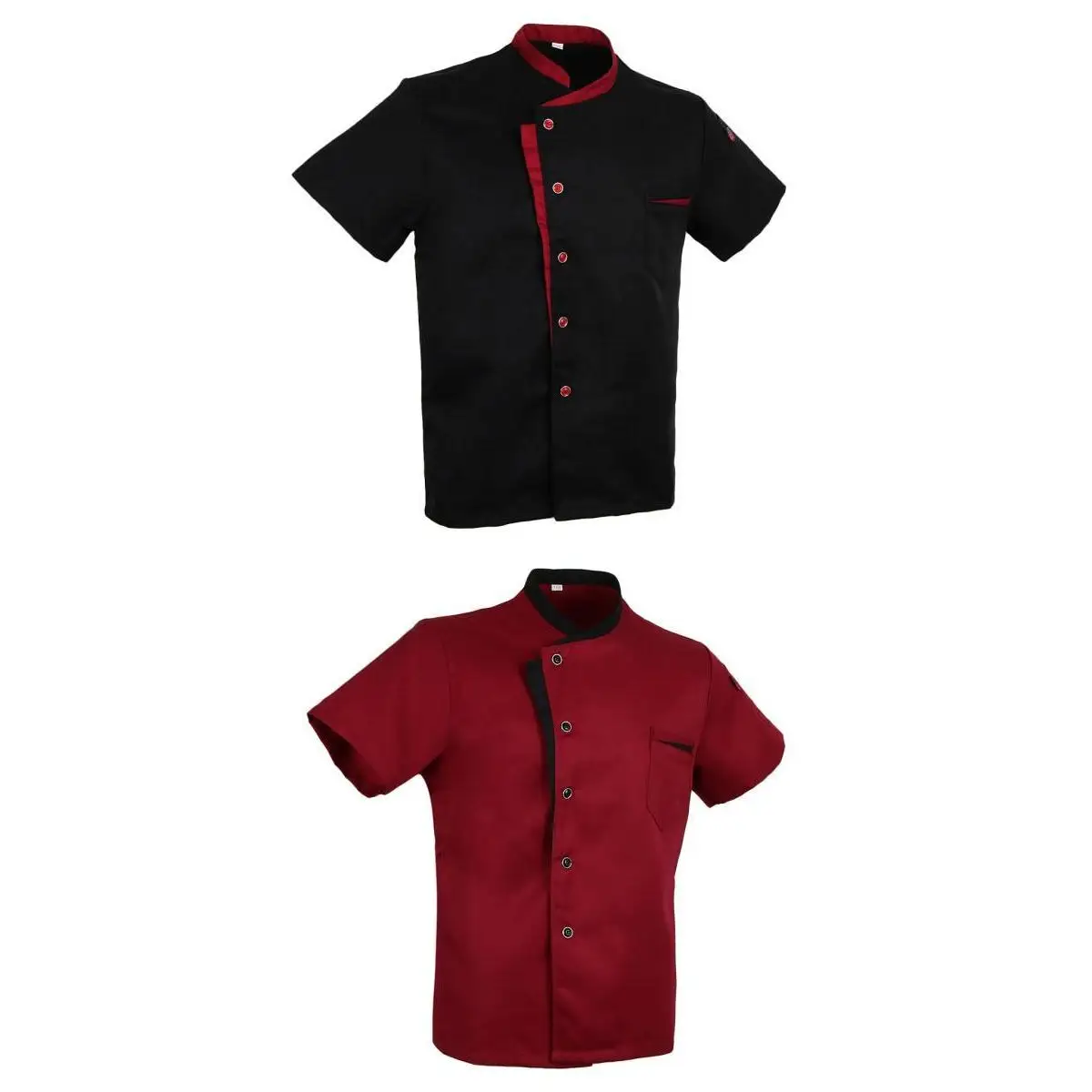 

2 Packs Men's Chef Coat Jacket Restaurant Chef Vest Cookwear With Front