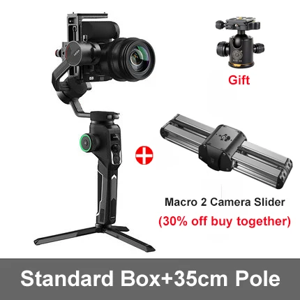 Moza Aircross 2 3-осевой портативный гидростабилизатор камеры PK DJI Ronin SC Ronin-SC Zhiyun Crane 2 - Цвет: add Macro2 Slider