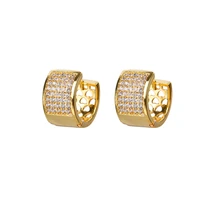 bettyue luxury female crystal white zircon stud earrings simple earrings for women vintage double earrings