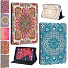 Чехол из ПУ кожи для планшета Apple Mini 12345 IPad 5678th IPad 234 защитный чехол с рисунком мандалы + Бесплатный стилус