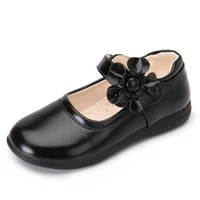 girls leather shoes for children wedding dress princess school shoes kids summer bow knot black student sandals korean fashion